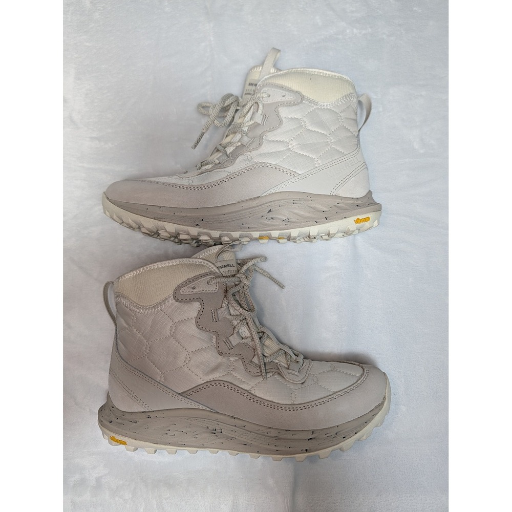 Merrell Antora Chalk Thermo Mid Zip Waterproof Insulated Hiking Snow Boots Women